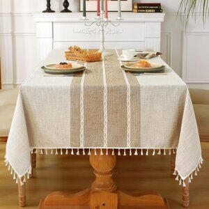 Multi-Functional Rustic Table Cloth 70"x55" - Ideal for Indoor & Outdoor Dining